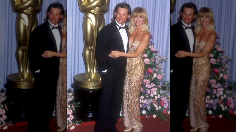 Kurt Russell y Goldie Hawn en los Oscar de 1989