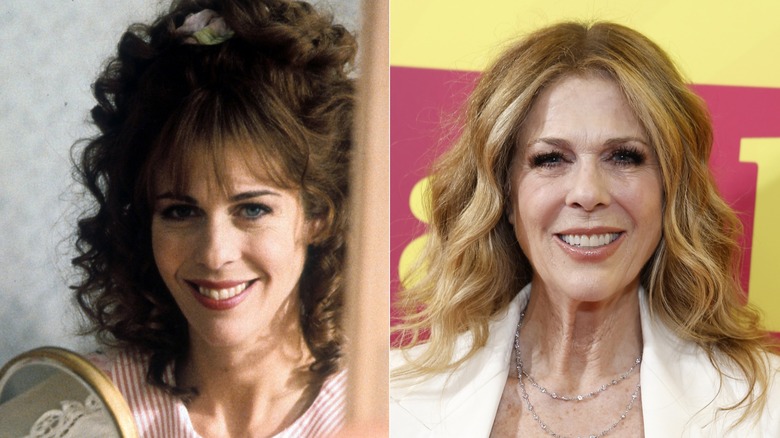 Fotos una al lado de la otra de Rita Wilson de 1995 a 2026