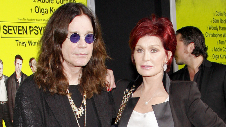 Ozzy Osbourne y Sharon Osbourne en el estreno de Seven Psychopaths