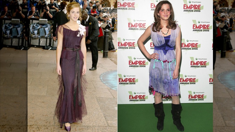 Emma Watson en 2004 y 2006