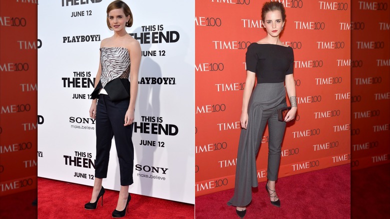 Emma Watson en 2013 y 2015