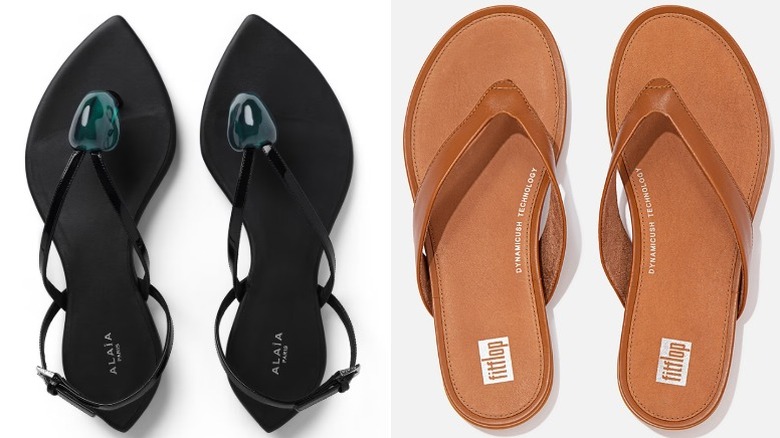 Sandalias estilo chanclas de Alaia y Fitflop