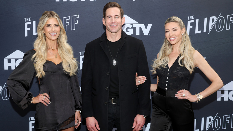 Christina Haack en la alfombra roja con su ex, Tarek El Moussa, y su esposa Heather Rae El Moussa
