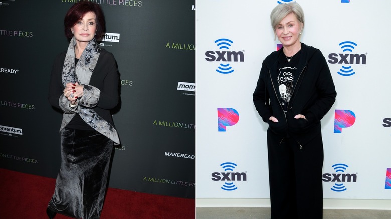Lado a lado: Sharon Osbourne posando sola en 2019 y 2020