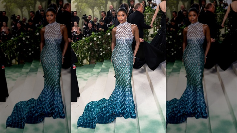 Gabrielle Union posa con vestido estilo sirena en la Met Gala