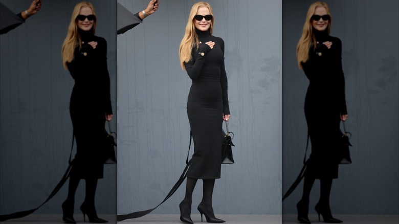 Nicole Kidman vestida completamente de negro en septiembre de 2025
