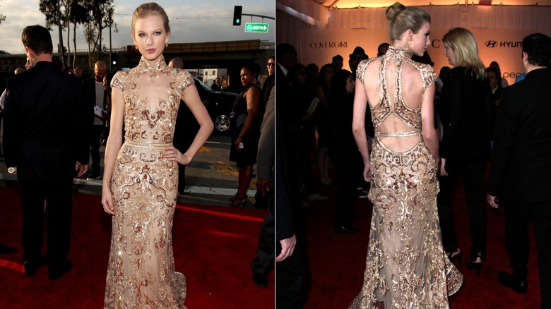 Taylor Swift en la 54ª entrega anual de los premios Grammy en Los Ángeles en febrero de 2012