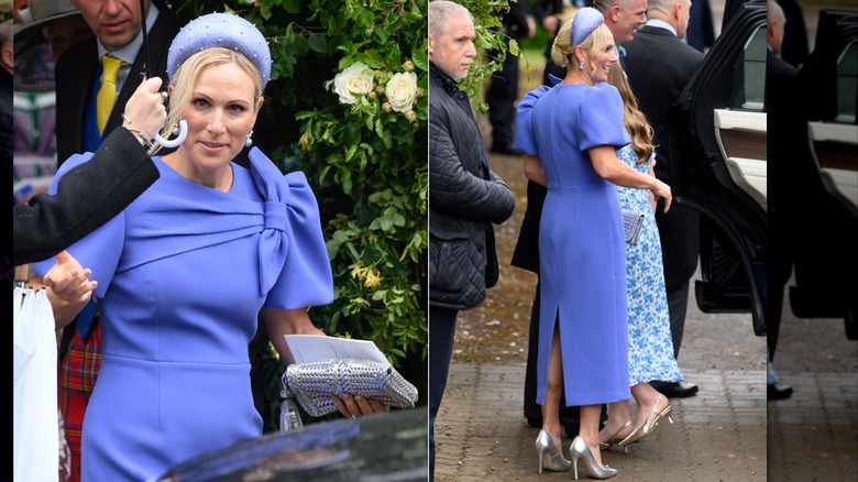 Zara Tindall en la boda de Peter Phillips y Harriet Sperling en la Iglesia de Todos los Santos en Kemble, Inglaterra, en junio de 2026