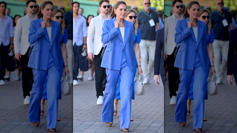 Kate Middleton viste blazer y pantalones azules set para Wimbledon 2026