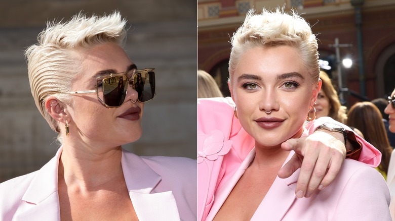 Lado a lado: Florence Pugh con un duendecillo estilo mohawk