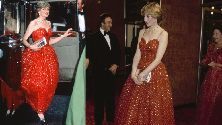 La princesa Diana en el estreno de 