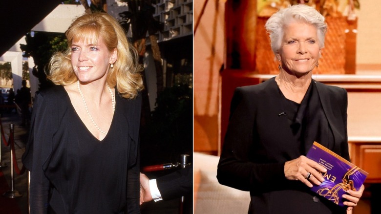 Meredith Baxter en la década de 1980 y en la 76ª edición de los Emmy en horario estelar en 2024.