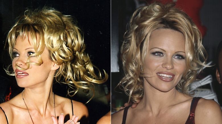 Pamela Anderson en la pelea Tyson vs. Botha en Las Vegas en septiembre de 1999 / Pamela Anderson en una 
