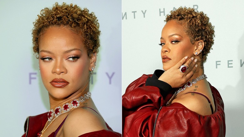 Rihanna en el lanzamiento de la marca Fenty Hair en 2024