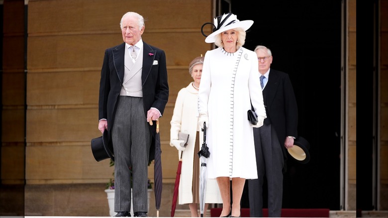 La reina Camilla en la Royal Garden Party del Palacio de Buckingham en mayo de 2026.