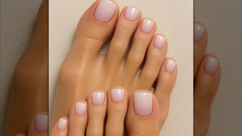 Pedicura sombría blanca