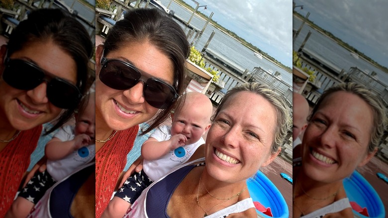 Selfie sin maquillaje de Dylan Dreyer con una amiga