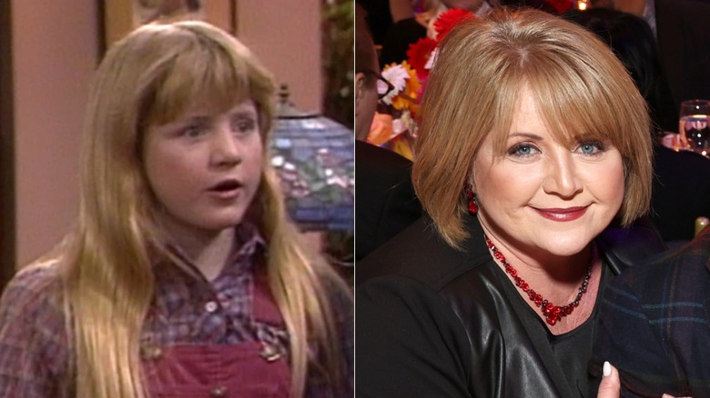 Las fotografías una al lado de la otra muestran a Tina Yothers en 1987 (izquierda) y 2023 (derecha).