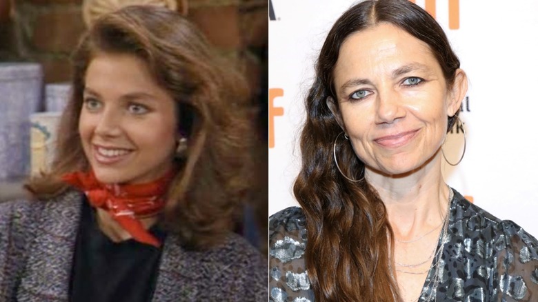 Las imágenes una al lado de la otra muestran a Justine Bateman en Family Ties y en 2021 (derecha).