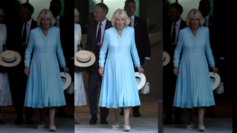 La reina Camilla en Wimbledon 2026 con un vestido azul