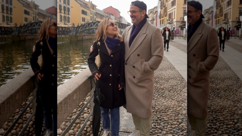 Giada De Laurentiis y Shane Farley paseando por Milán
