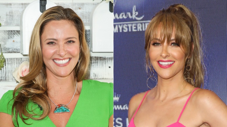 Jill Wagner con cabello rubio y flequillo