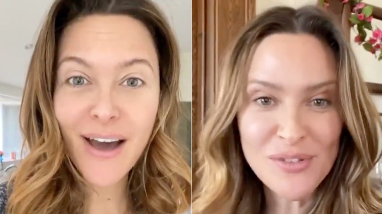 Jill Wagner con cabello ondulado