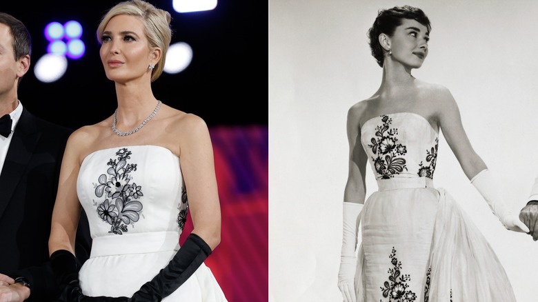 Ivanka Trump en 2025 y Audrey Hepburn en 