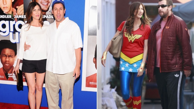 Jackie y Adam Sandler en un estreno y en Halloween