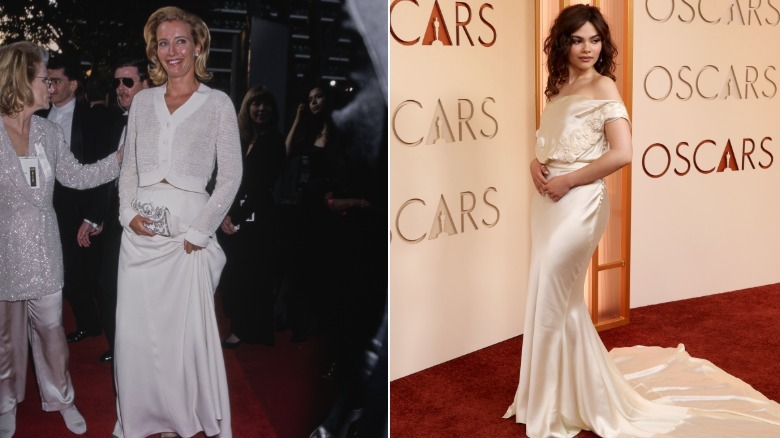 Emma Thompson en los Premios de la Academia de 1996 y Ariana Greenblatt en los Premios de la Academia de 2026