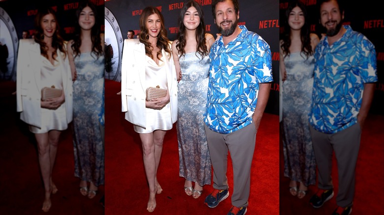 Jackie Sandler, Sunny Sandler y Adam Sandler asisten a la proyección especial de Netflix de "Los forajidos" el 26 de junio de 2023 en Los Ángeles, California