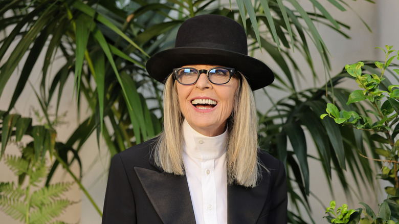 Diane Keaton en 2022 sonriendo.
