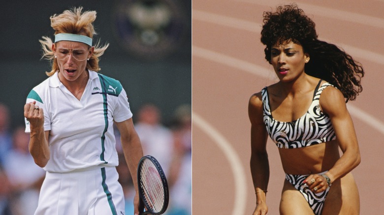 Un lado a lado de Martina Navratilova y Florence Griffith Joyner en la década de 1980