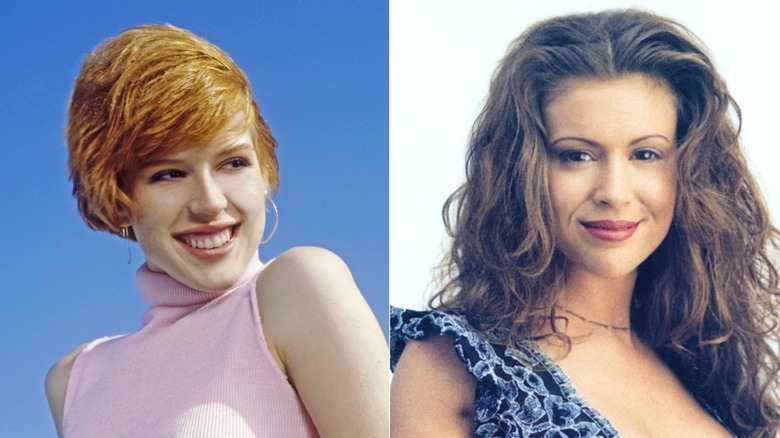 Un lado a lado de Molly Ringwald y Alyssa Milano en la década de 1980