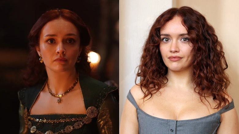 Olivia Cooke como Alicent Hightower en House of the Dragon y fuera de personaje