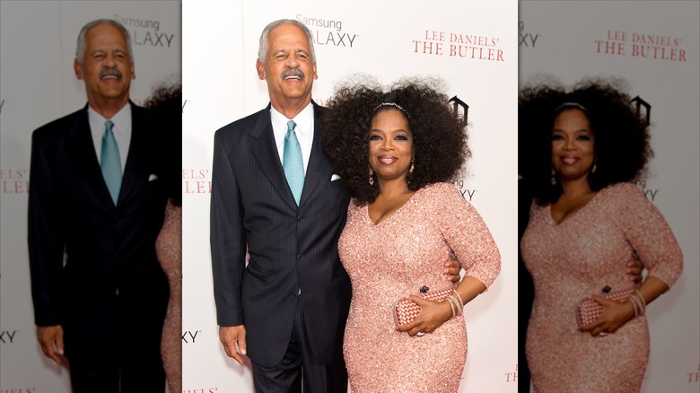 Stedman Graham y Oprah Winfrey en el estreno de The Butler