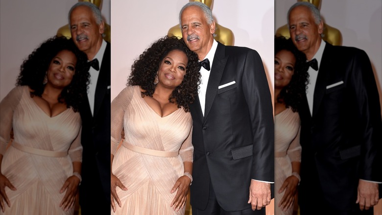 Oprah Winfrey y Stedman Graham en los Oscar 2015