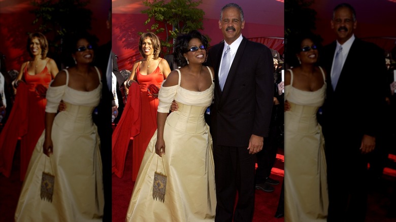 Oprah Winfrey y Stedman Graham en los Emmy 2002