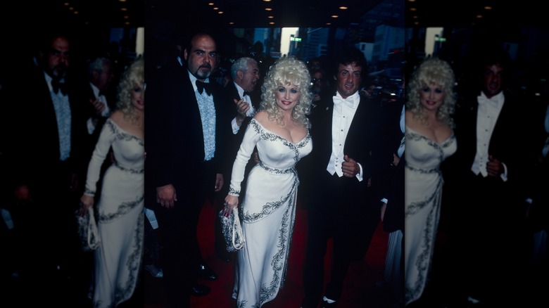 Dolly Parton y Sylvester Stallone en 1984 para el estreno de 