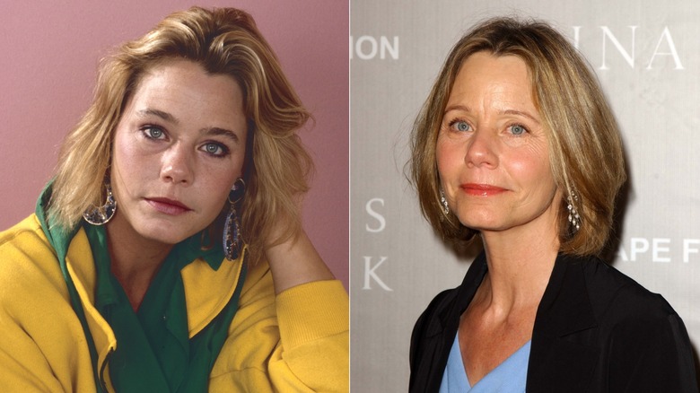 Susan Dey fotografiada en 1986 (L) y Susan Dey sonriendo fotografiada en 2006 (R)