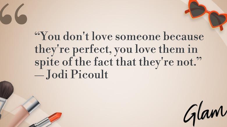 Un gráfico que representa la cita del día de Jodi Picoult.