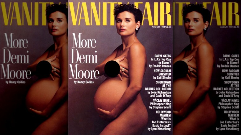 Demi Moore embarazada en la portada de Vanity Fair en 1991