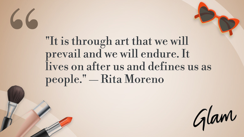 Una cita de Rita Moreno sobre el arte.