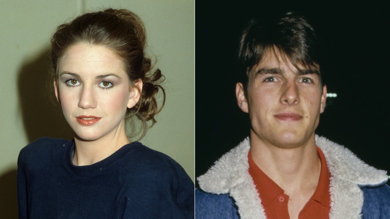 Melissa Gilbert y Tom Cruise en los años 80