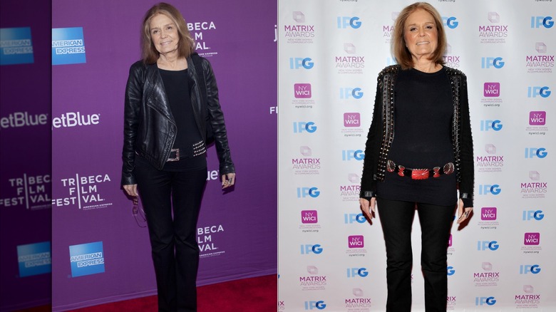 Gloria Steinem asiste a un evento de Tribeca Talks durante el Festival de Cine de Tribeca en la ciudad de Nueva York en abril de 2013 / Gloria Steinem asiste a los premios Matrix Awards en la ciudad de Nueva York en abril de 2016