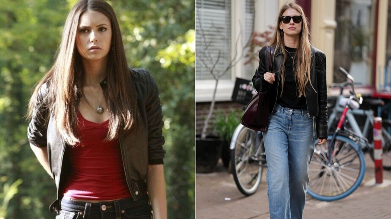 (Izquierda) Elena Gilbert en 