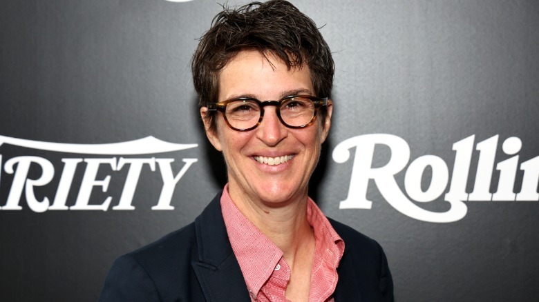 Rachel Maddow en la alfombra roja sin maquillaje