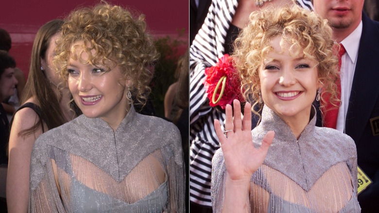 Kate Hudson con el pelo rizado en los Oscar 2001