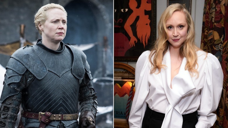 Izquierda: Gwendoline Christie como Brienne de Tarth en 