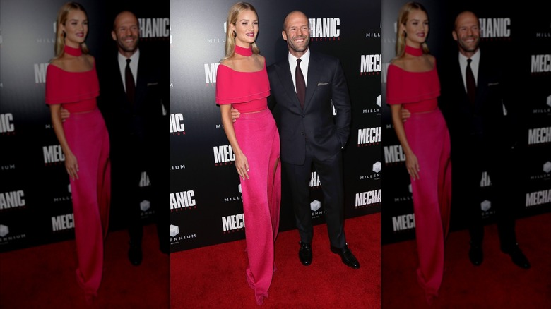 Rosie Huntington-Whiteley y Jason Statham el 22 de agosto de 2016